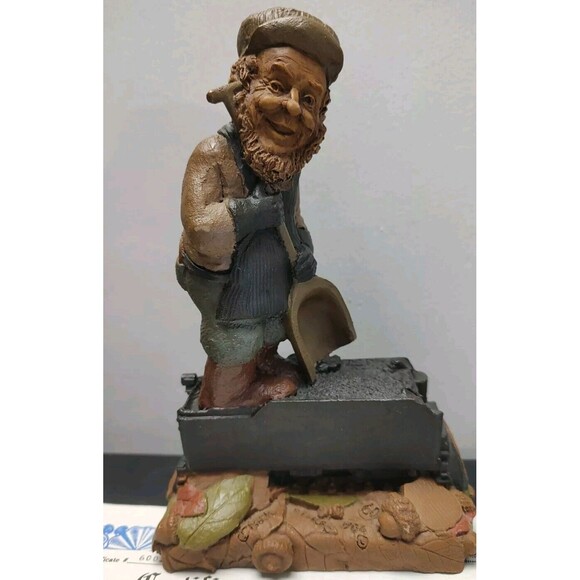 Tom Clark Gnome Cairn Studio Stokes #60  1986 Gnome with Coal Tender Train COA - Picture 1 of 12